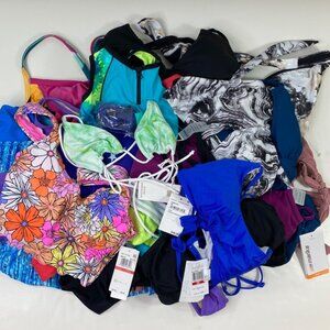Reseller Bundle Womens Swimsuit Variety Mixed Sizes Styles 19 Piece Bundle Box F